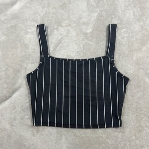 Black and White Striped Tank Top